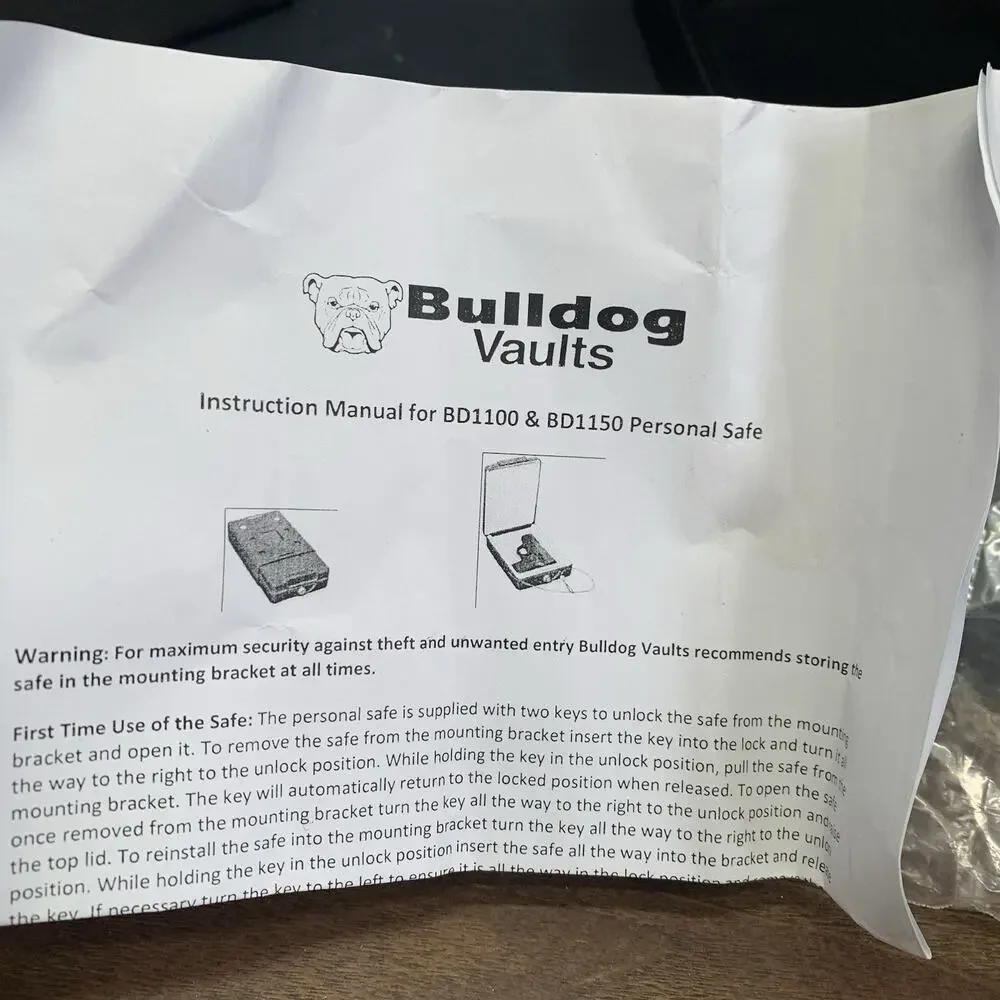 Bulldog Cases Personal Car Safe Inside 10